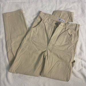 Zara White/Cream Carpenter Pants